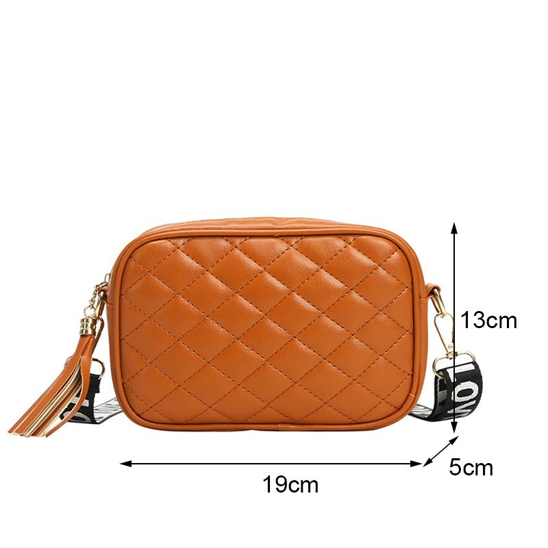 Women Bag Spring And Autumn New Lingge Shoulder Bag Korean Crossbody Bag Fashion Simple Letter Broadband Mobile Phone Bag