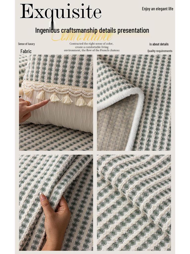 2026 French Luxury All-Season Thickened Non-Slip Cat-Resistant Sofa Seat Cushion Cover