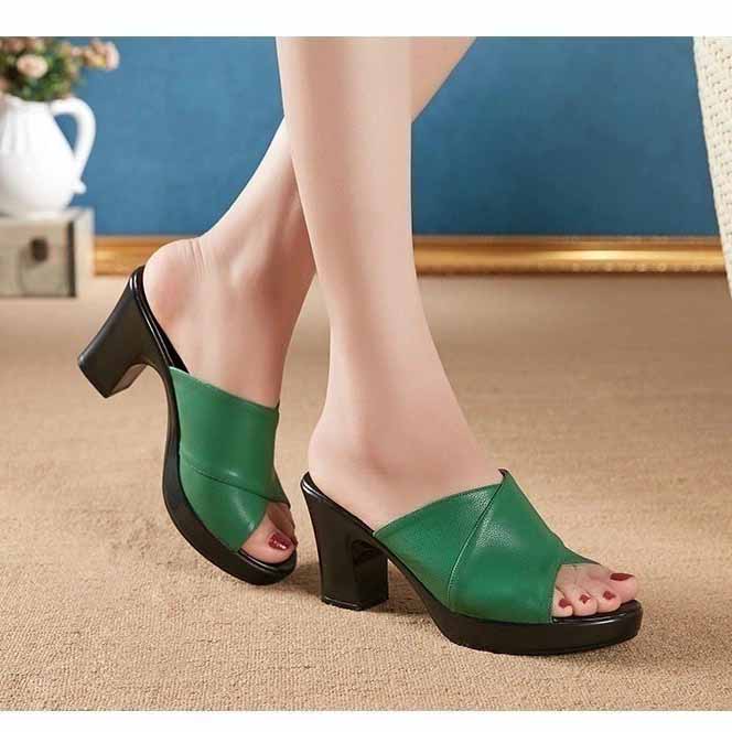 Pantofle Dámské Letní Platforma Sandály na vysokém podpatku a Pantofle Skluzavky Outdoor Velká velikost 35-40