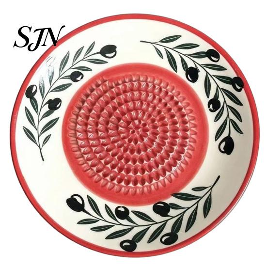 Ręczny Akcesorium Kuchenne do Tarcia Ceramiczna Tarcza do Tarcia Imbiru i Czosnku, Tarka z Ostrymi Zębami, Łatwe Niezbędne do Pasty do Czyszczenia Tarki Puree