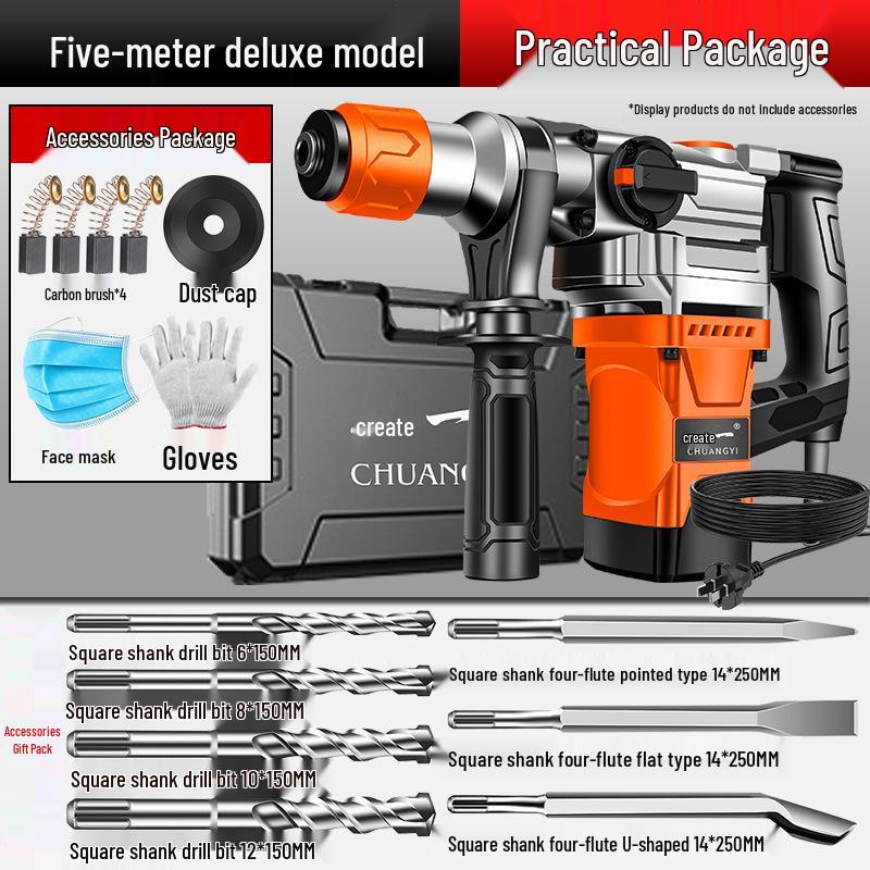 Chuangyi High-Power Multifunctional Electric Hammer and Impact Drill for Wood and Concrete Drilling