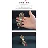 Bronce antiguo artículo de Buda mazo Jingang con nueve hilos de cobre puro y dorado en plata mazo Vajra Colección Metal