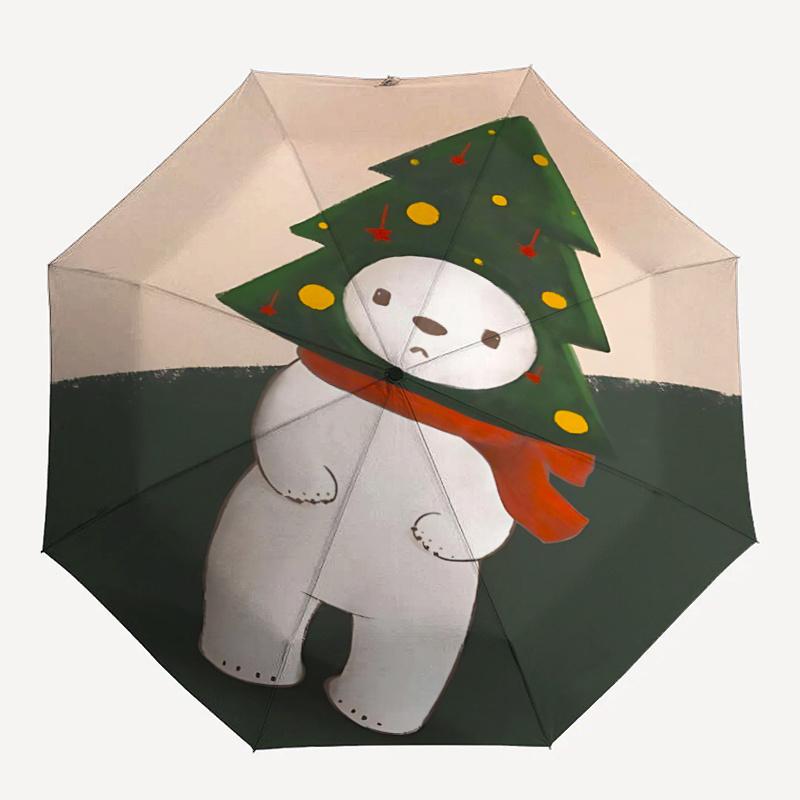 

1pc Polar Bear Christmas Umbrella That Opens Closes Automatically Perfect Gift with a Convenient Folding Mechanism 76