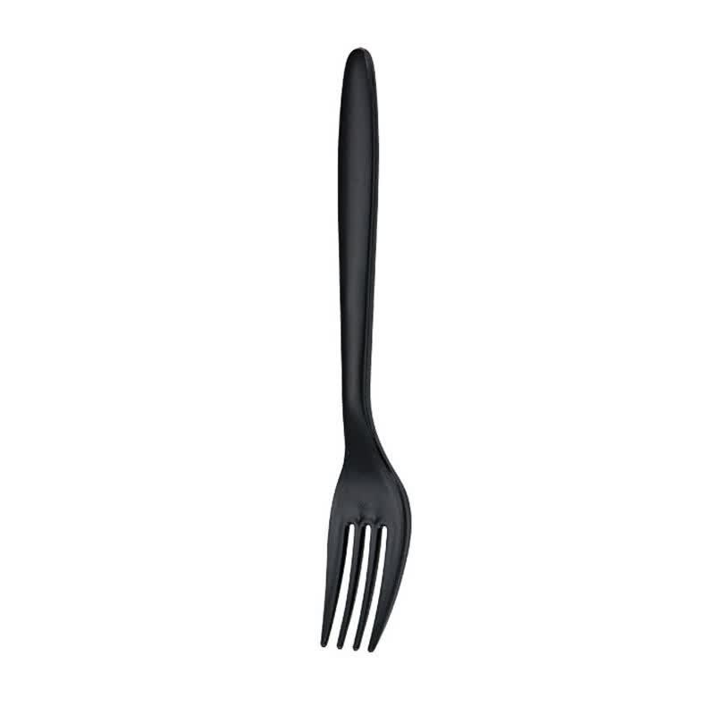 OIMG Disposable Black Korean-Style Fruit & Cake Forks