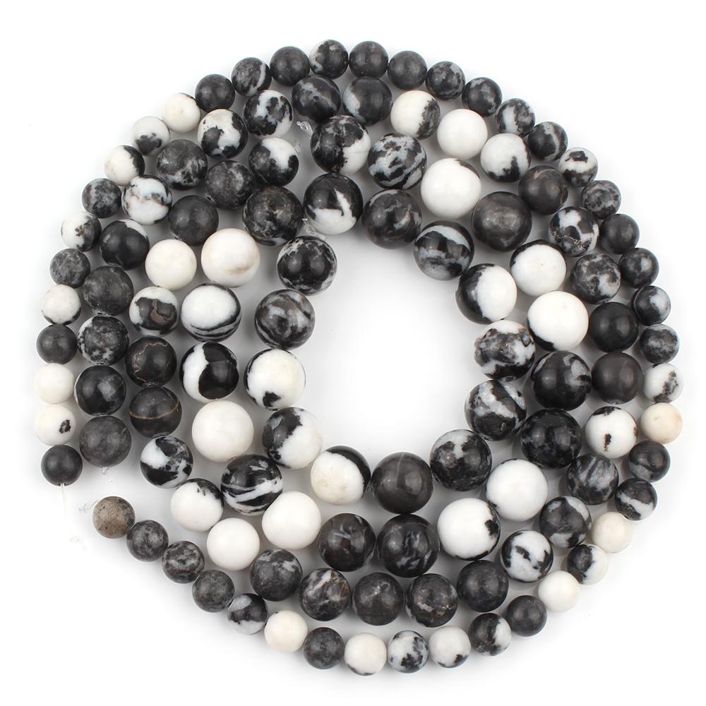 Natural Minerals Stone Matte Dull Polish Pink Zebra Jaspers Beads for Jewelry Making DIY Bracelet Necklace 4-12mm Spacer Beads