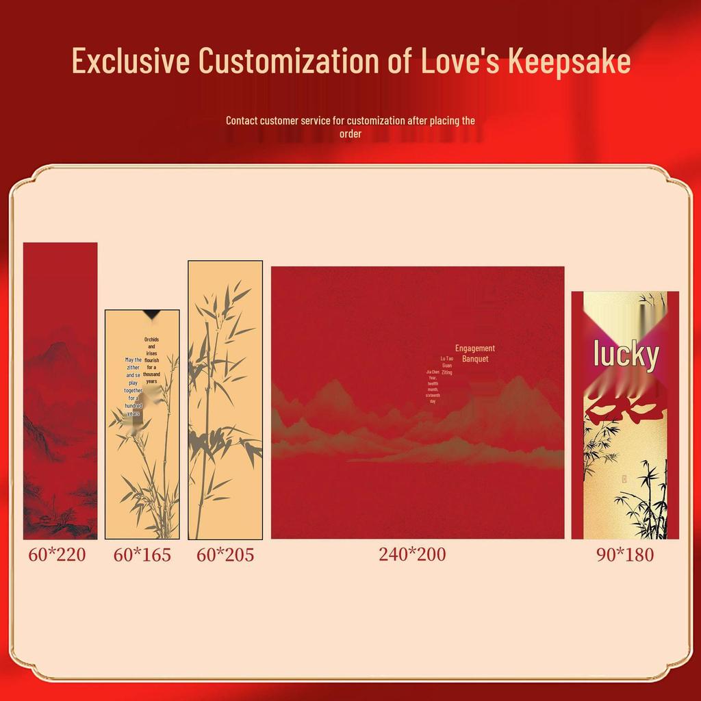 2025 Luxe Chinese Engagement Banquet Decor Set: High-End Centerpiece & Backdrop