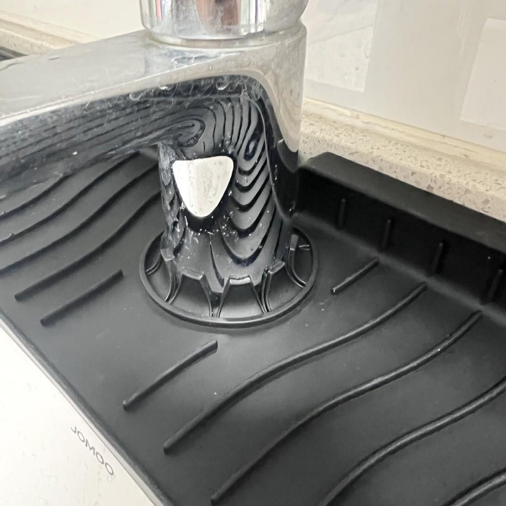 Silicone Faucet Splash Mat Easy Clean Countertop Splash Pad New Sink Water Catcher Mat  Kitchen Use