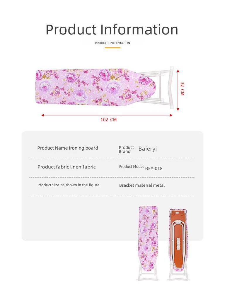 Foldable and Stable Home Ironing Board - Large and Long Design