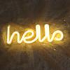 Night Light Neon Alphabet Hello Neon Lights For Birthday Wedding Party Bedroom Wall Hanging Decor Light Night