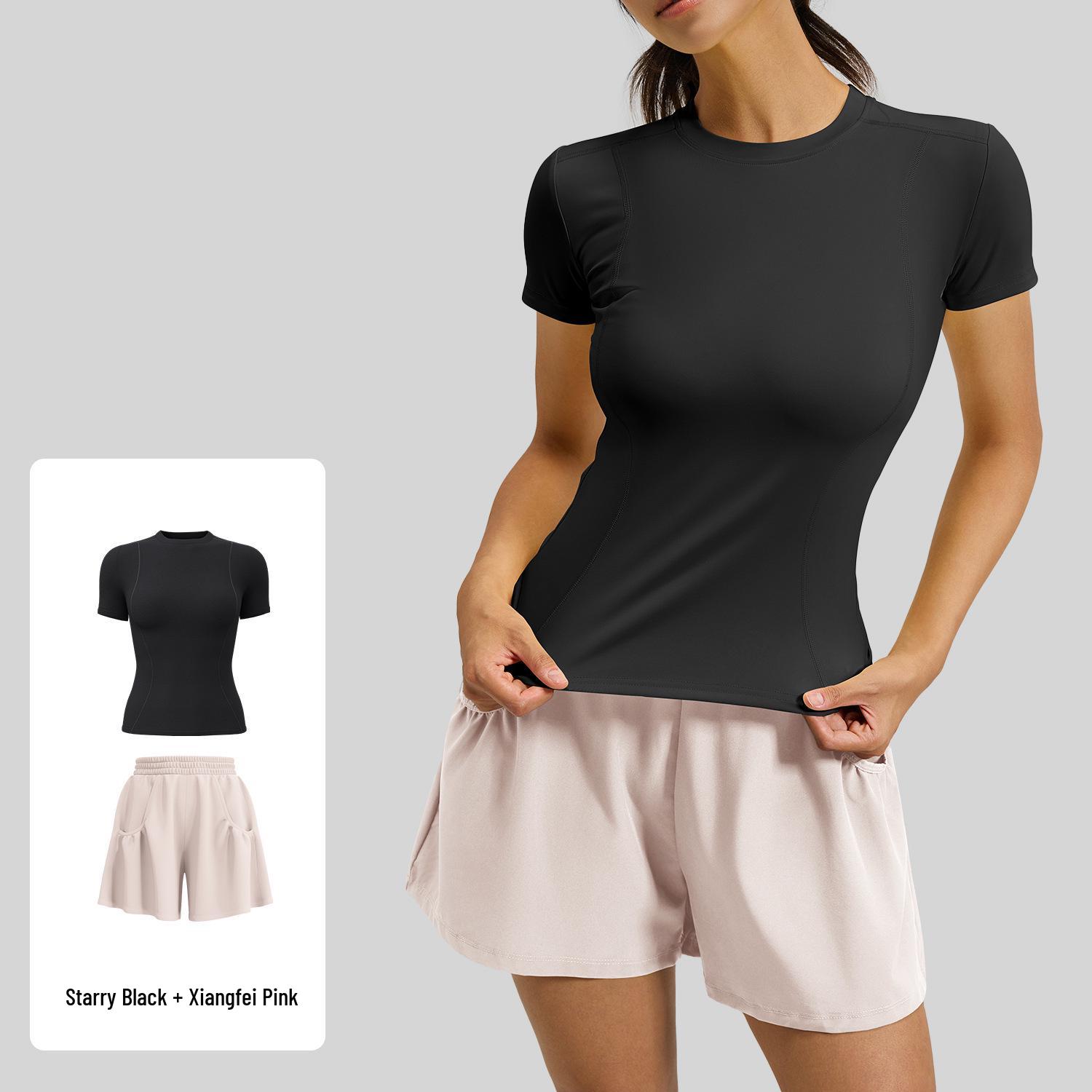 

Women s High-Waisted Yoga Fitness Set with Breathable, Hip-Lifting Design Small