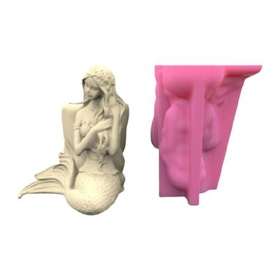 Elegant Merman Shaped Sturdy Silicone Flower Pots Mould Tool Must Have Accessory for Home Use Resin Art Enthusiasts
