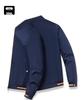 Men's Casual Stand-up Collar Jacket - Spring/Autumn, Solid Color, Trendy Dad Style, Plus Size Available