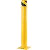 Safety Bollard, 42 Inch Height Bollard Post, 5.5 Inch Diameter Steel Pipe Safety Bollard Post, Yellow Steel Bollard, Steel Safety Bollard with 8