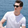 [Anti pollution containing mulberry silk] Summer silky skin friendly short sleeved T-shirt men's Modal Tencel breathable half sleeved shirt