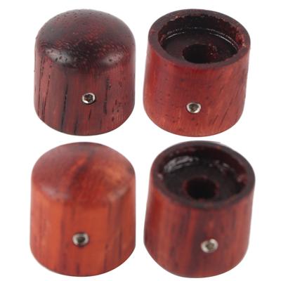 4 Stück Ahorn-Holz-Effekt Pedal-Kontrollverstärker-Knöpfe für E-Gitarre Bass