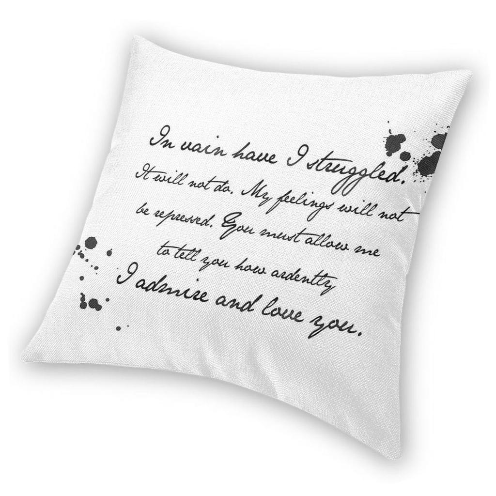 Mr Darcy Proposal Pride Prejudice Pillowcase Polyester Linen Velvet Creative Zip Decor Bed Cushion Cover