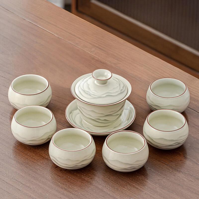 Chaxun Ru Kiln Ceramic 7-Piece Tea Set