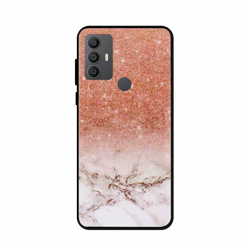 For Alcatel 1V 2021 Case 6002A 6002D 6.52" Marble Silicone TPU Soft Shockproof Phone Case for Alcatel 1V (2021) Covers Coque 1 V