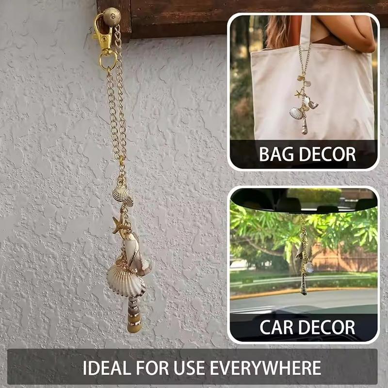 Hand-made Starfish Conch Sea Shells Ocean Ornaments Nordic Coastal Hanging Charm Boho Beach Themed Home Decor Accessories