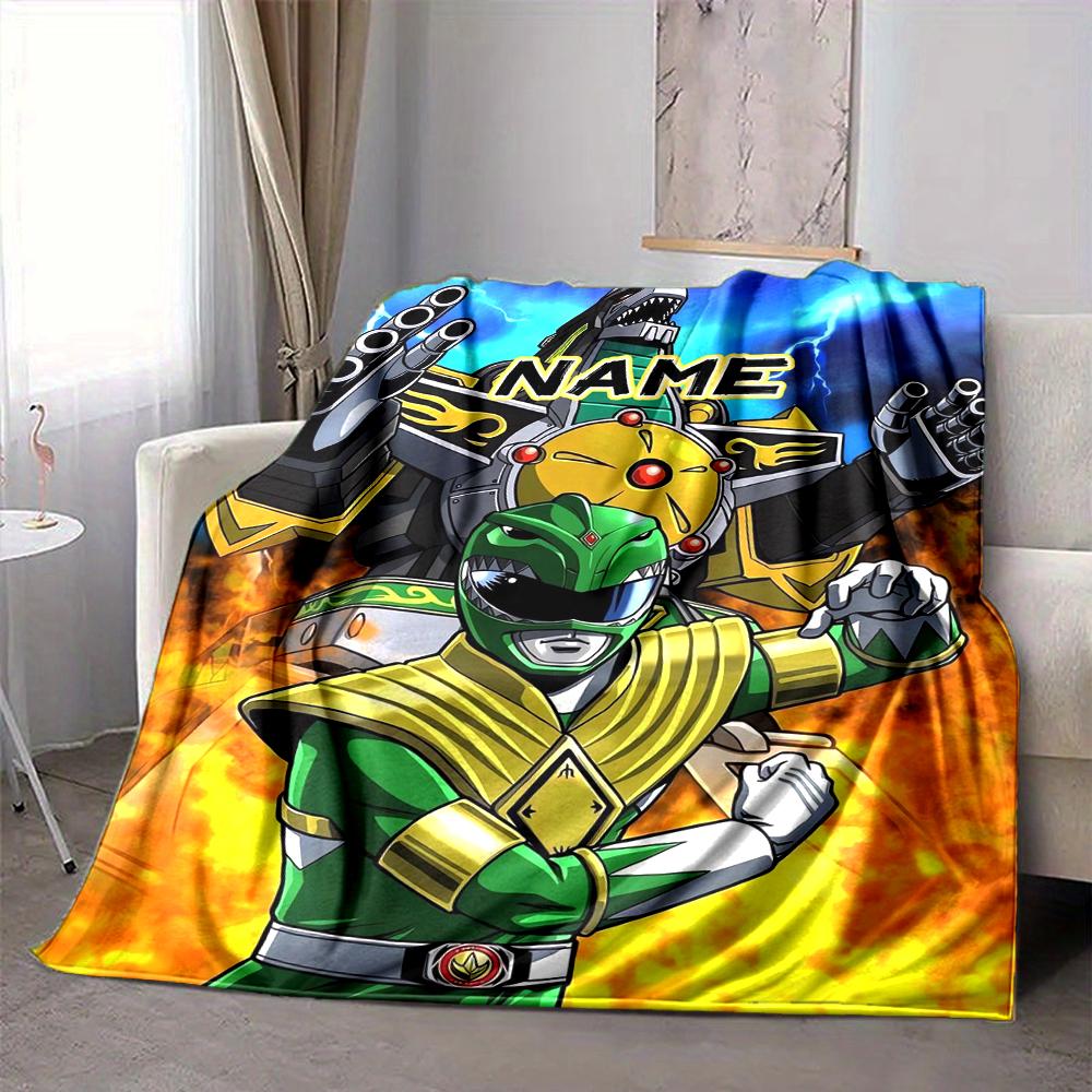Custom 1pc Power Rangers Team-up Blanket, Soft And Comfortable Blanket, Casual Warm, Camping Travel Blanket, Birthday Gift Q912156