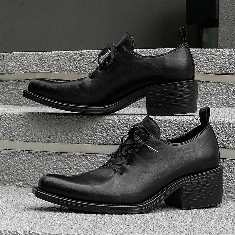 PU Leather Man Dress Shoes High Quality Oxfords Footwear Lace Up Mens Casual Business Shoes Luxury Brand Male Formal Dress Shoes