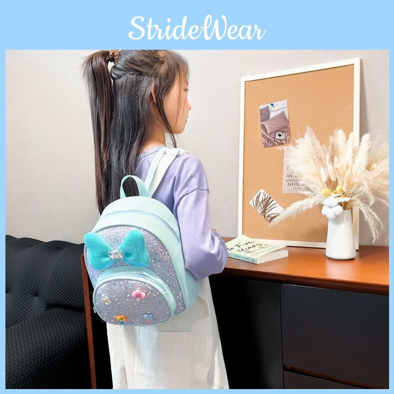 Toddler Girl Backpack Pu Material With Sparkling Design For School Use