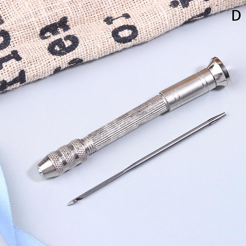 Leather Sewing Awl Repair Kit Replaceable Punch Stitching Needles With Awl Handle For Shoes Stitching Diy Leathercraft