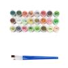 6PCS Numbered Preprinted Fabric Canvas With Acrylic Paint Art Brush For Beginner Art Craft Project and Home Decoration