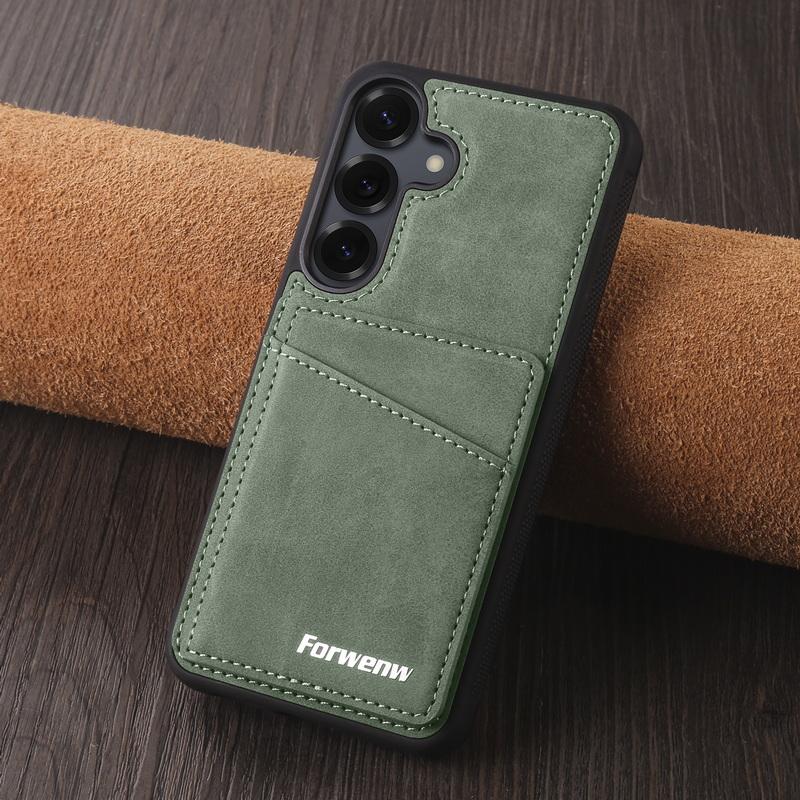 Luxury Back Leather Card Slots Stand Cover Case For Samsung S26 Ultra S25 Edge S24 S23 S22 Plus S21 FE A15 A16 A17 A34 A35 A36 A37 A54 A55 A56 A57 5G