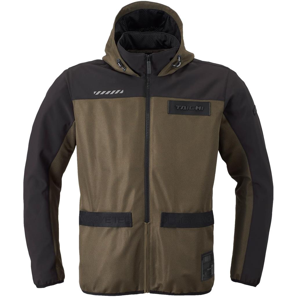 RS Taichi RSJ334 Motorcycle Riding Jacket, Spring and Summer, Breathable, Mesh, Built-in CE Protector, Hood Fixable, Air Flip, Parka, XXL