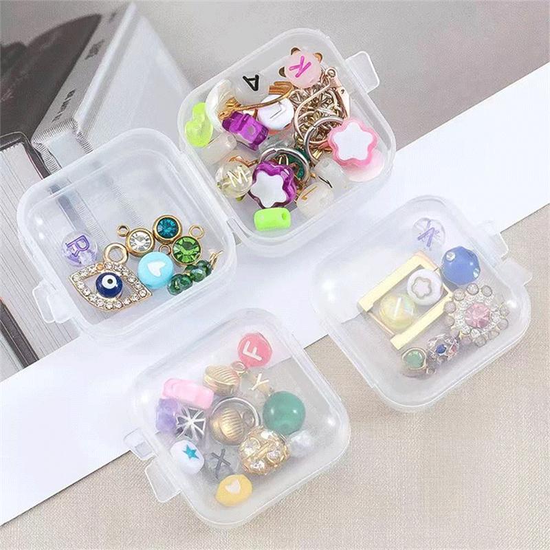 10/20/50/100PCS Jewelry Storage Box Portable Mini Plastic Storage Box Container Earring Ring Earplugs Packaging Storage Case