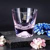 Tajima Glass Fuji Cherry Blossom Rocks Glasses of Souvenir Grand Prix Edo Edo Rocks 60th Overseas Celebration Made in Paulownia Wood Includes Views of