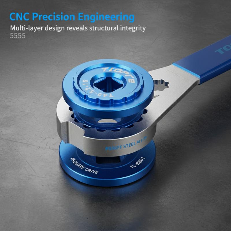 כלי תחתית לאופניים T45 T47 שקע להסרה אלומיניום CNC סגסוגת מפתח ל-BB Cups כלי תיקון ותחזוקה