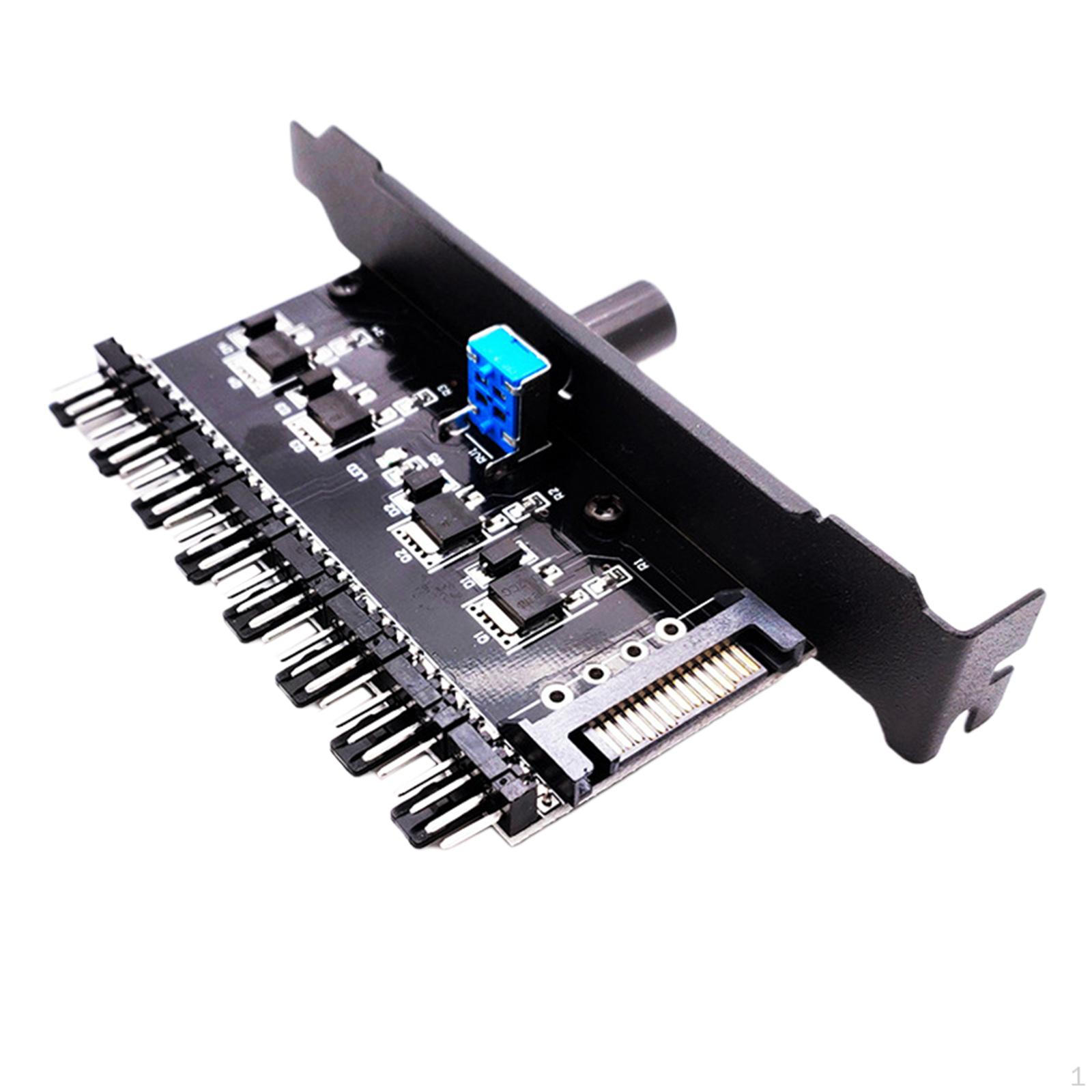 

8 Way Computer Case Cooling Controller -pin Practical Regulator Splitter Set D