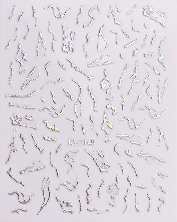 Aurora Style Silver Nail Stickers - Hot-Selling Nail Decals in Stock