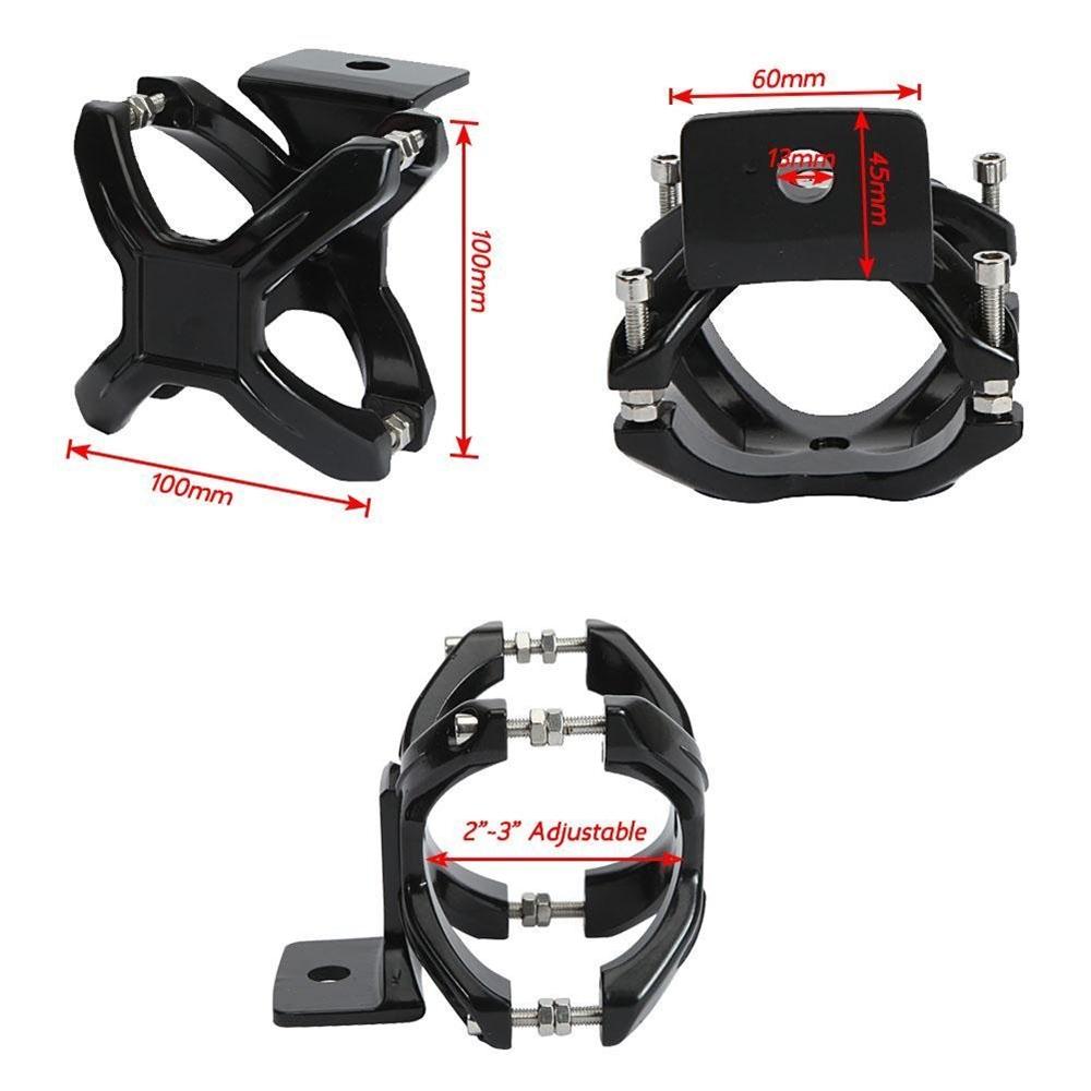 Pair Black X Quincunx Bracket Headlamp Bracket For Jeep Off-Road Vehicles