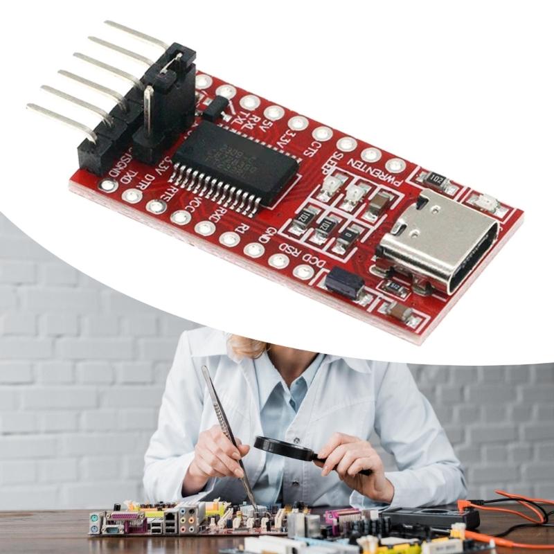 USB to TTL Conversion Adapter Module Featuring 3.3V and 5V Output Compatibility Lightweighted