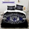 Set cu cuvertură și fețe de pernă Man Utd Decor Acasă Cadou de Ziua de Naștere (1 * husă de pilotă + 2 * fețe de pernă, fără miez)