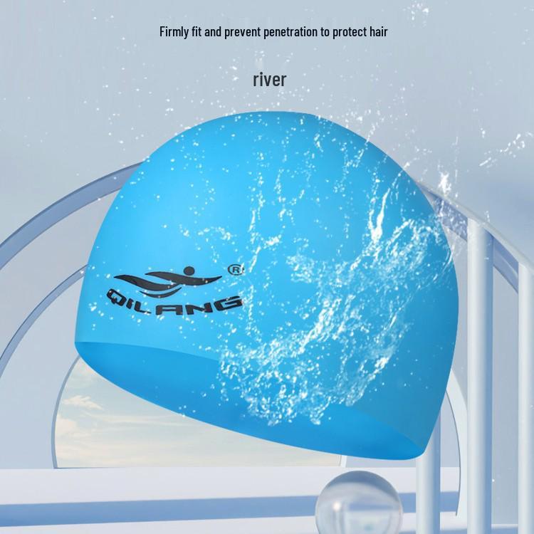 Women's Comfortable Silicone Swimming Cap - Waterproof, Non-Constricting, Ideal for Large Heads & Long Hair + 0.03 Free Shipping for Newbies!