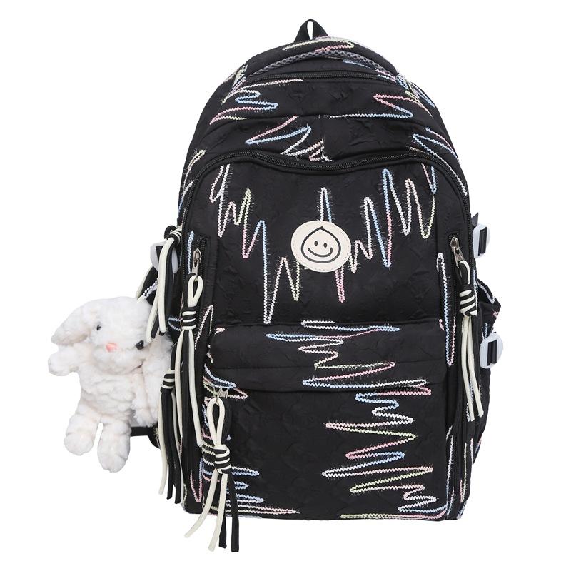 School Bag New High Value Ins Japanese Backpack Cute Casual Simple Large Capacity School Bag Versatile Commuter Make-up Bag