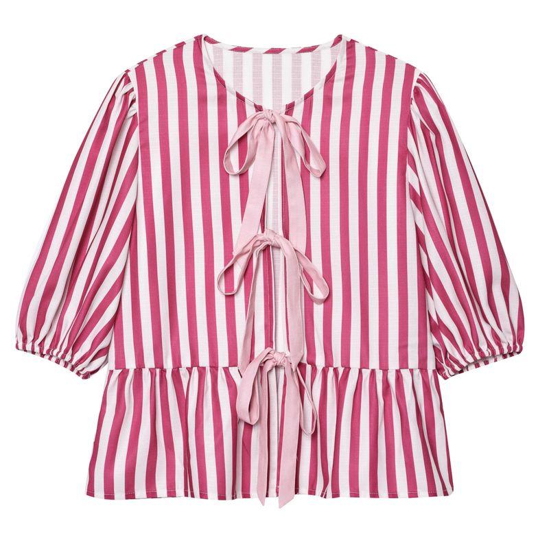 Jnleaog Spring New Arrival Women's Clothing Fashion French Fashion French Minority Lace-up Accessories Loose Tops Pants