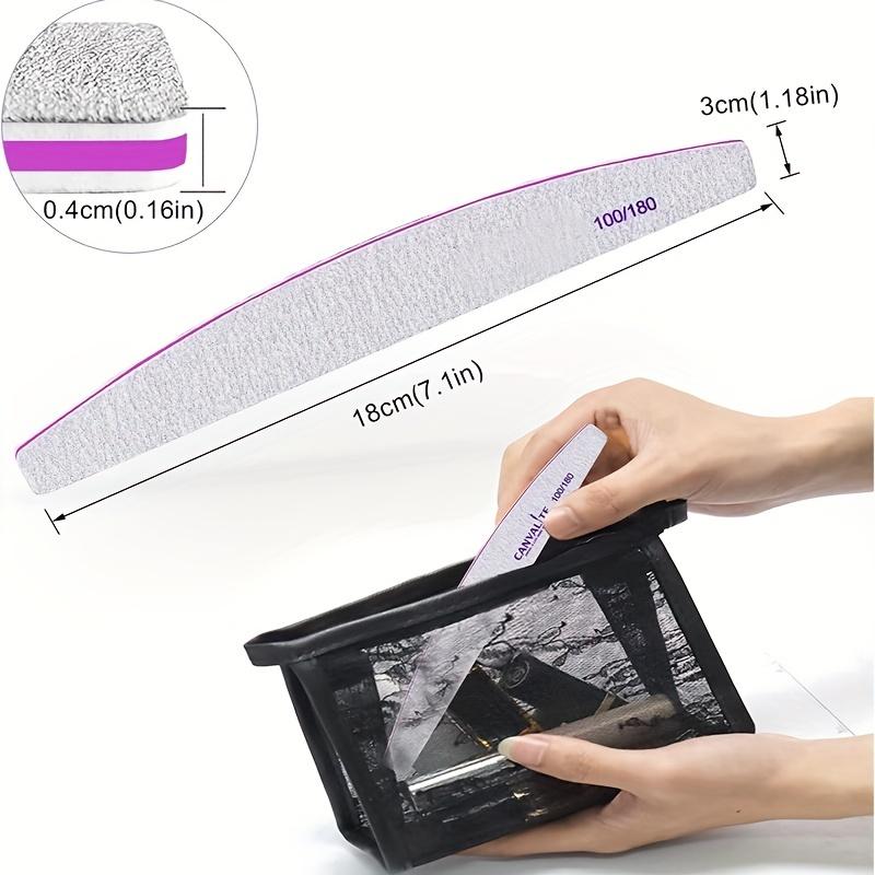 2 Pack Nail File and Buffer, Professional Manicure Shiner Block, Double-Sided Shaping Tool for Natural Nails