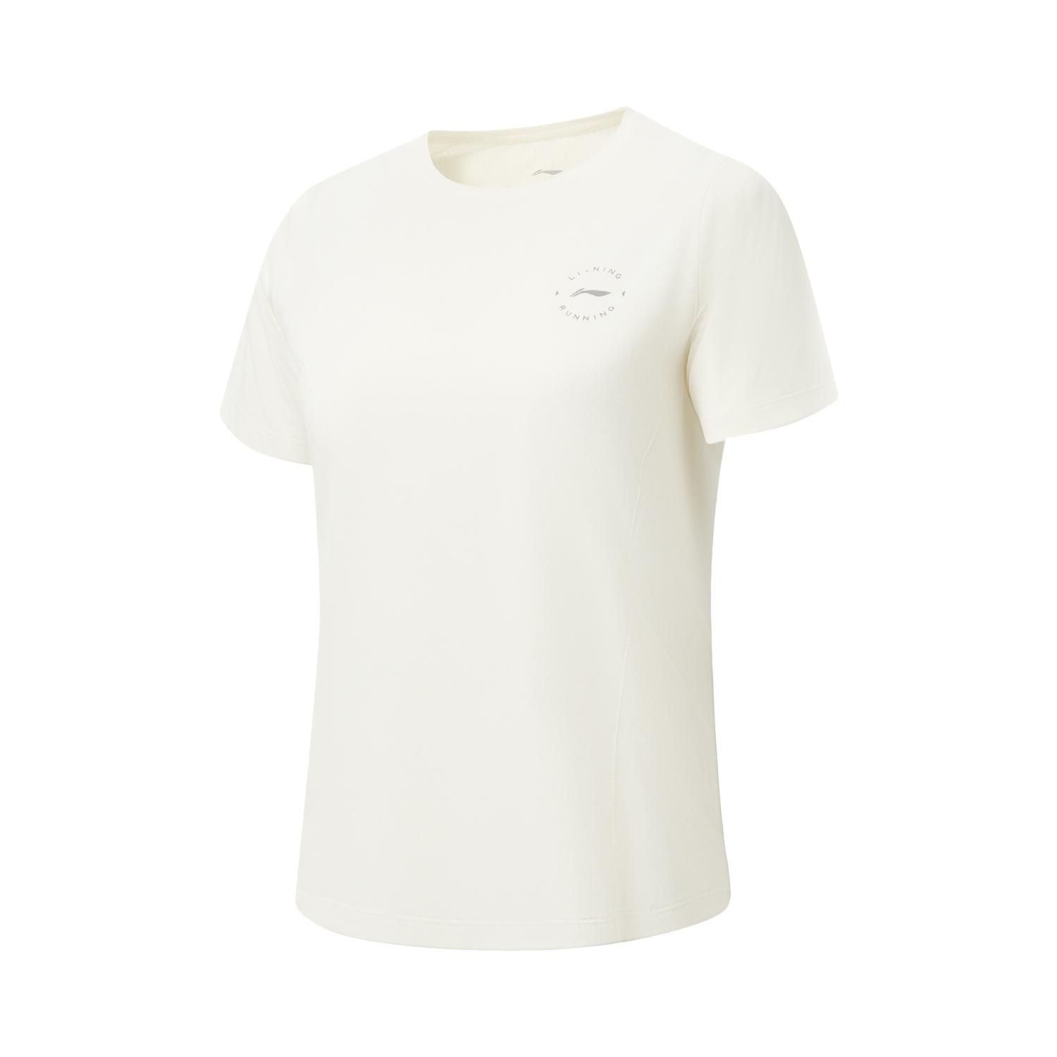 Li-Ning Quick-Drying Breathable Round Neck Logo Running T-Shirt Women tops ATSW144-1 XS