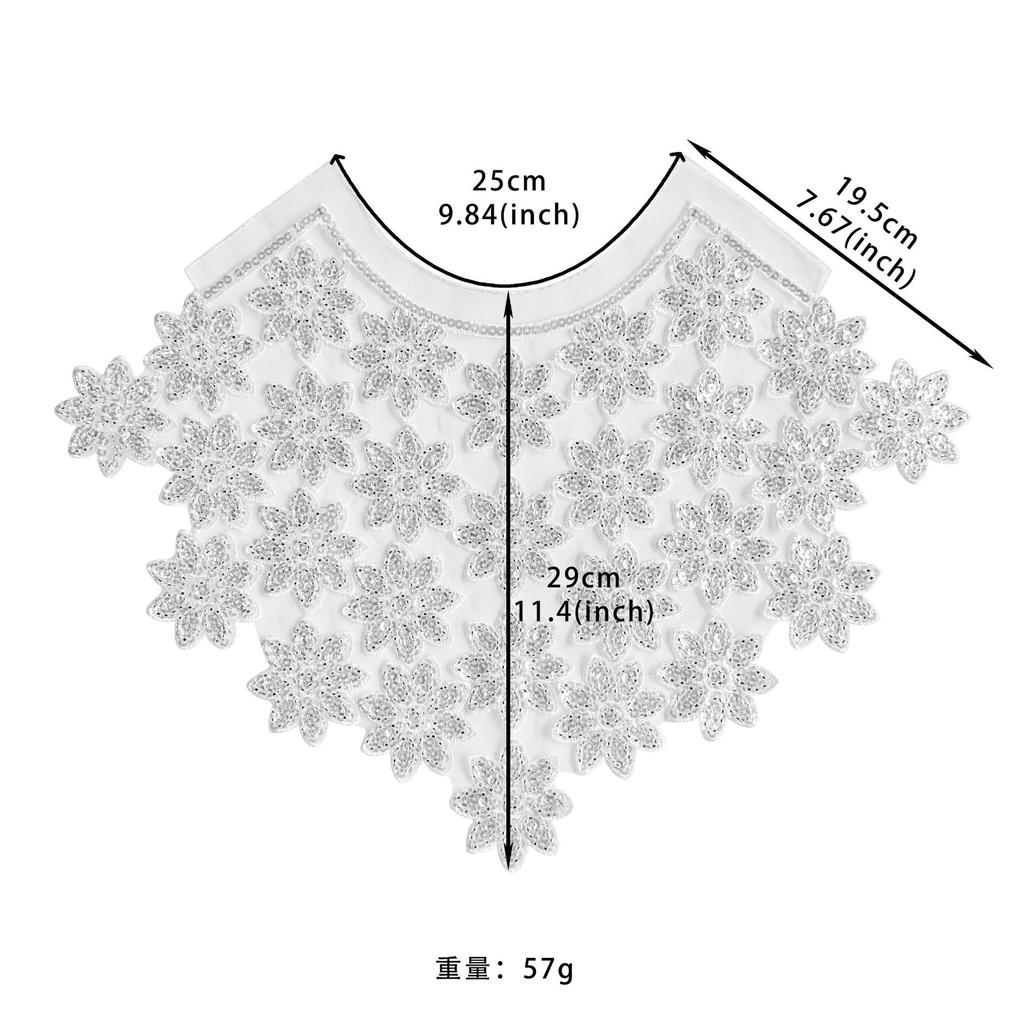 Exquisite Schwerindustrie Stern Pailletten Dekorative Stoffaufkleber Kleidung Kleid Performance-Kleidung Hochzeitsaccessoires Vorderkragen Stoffaufkleber