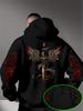 Men's Gothic Dragon Sword Hoodie Red Gold Dragon Graphic Black Streetwear Pullover Sweatshirt Hip Hop Sport Casual Top