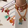 Necklace Set Resin Starfish Pendant Necklace Ethnic Style Dopamine Necklace  Girls