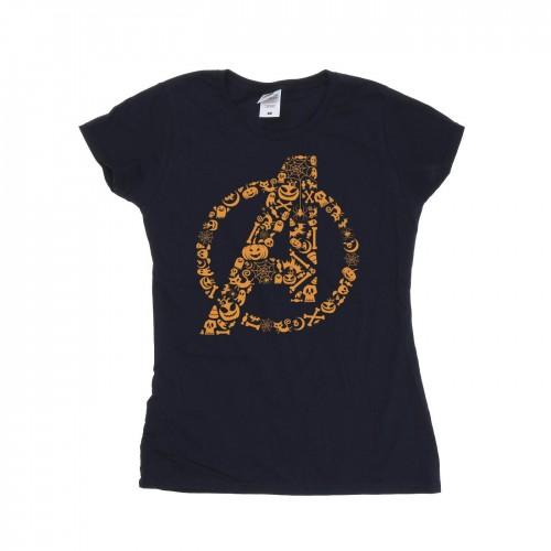 

Marvel Womens/Ladies Avengers Halloween Logo Cotton T-Shirt білий