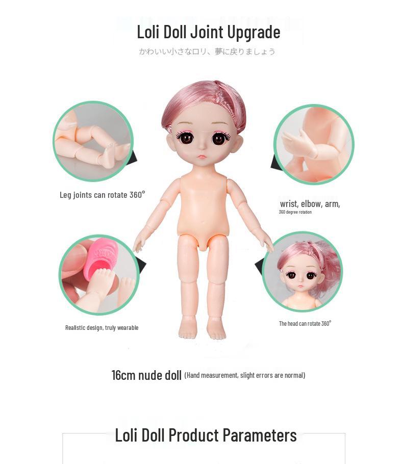 17cm Barbie Princess BJD Doll with Changeable Clothes - Perfect Birthday Gift for Girls
