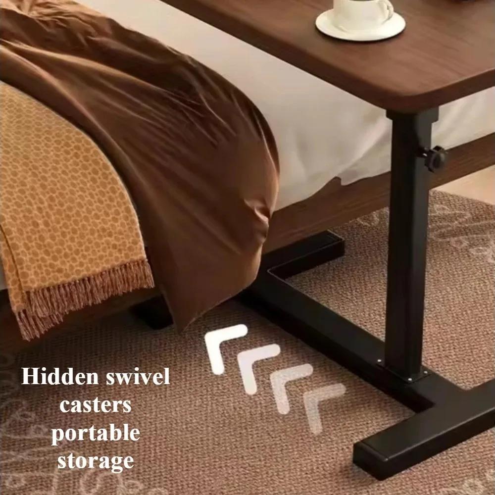 Mobile Bedside Table Household Office Desk Bedroom Folding Tables Portable and Minimalist Workbench Convenient Learning Desk