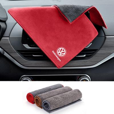 Semišový ručník na mytí auta Mikrovláknový čisticí hadřík Pro VW GTI Polo Golf Passat Tiguan Arteon Touareg Taigo Caddy Jetta Beetle Sh